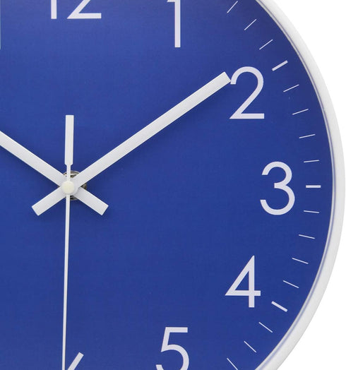 Wall Clock Battery Operated Indoor Non-Ticking Silent Quartz Quiet Sweep Movement Wall Clock for Office, Bathroom, Living Room Decorative 10 Inch ...