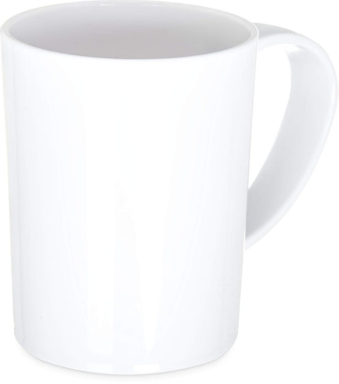 Carlisle FoodService Products 4306602 Break-Resistant Tritan Coffee Mug, 8 oz, White...