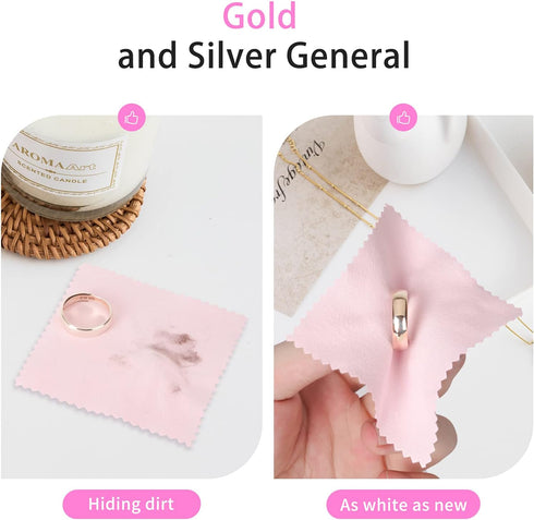 CATIFLIN 100pcs Jewelry Cleaning Cloth, Silver Polishing Cloth Individually Wrapped, Small Jewelry Polishing Cloth for Sterling Silver, Gold, Plat...