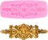 Baroque Fondant Molds Curlicues Scroll Lace Border Silicone Mold Relief Flower Mold Filigree Mold For Sugar Cake Decoration Cupcake Topper Chocola...