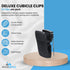 1InTheOffice Deluxe Recycled Cubicle Clips, 40 Sheet Capacity, Charcoal, 24/Pack...