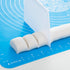 LIMNUO Silicone Baking Mat, Extra Thick Large Non Stick Pastry Mat Sheet for Dough Pie Crust Rolling Mats (Blue, M-16''(W)*20''(L))...