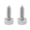 2 Pack Hand Retractable Spring Plunger M6 Type Quick Release Pins Rolling Toolbox Knurled Handle Stainless Steel Spring Pin(Silver)...