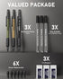 Nicpro 3 PCS 1.3 mm Mechanical Pencil Set 3 Colors with 36 Lead Refill, 3 Eraser - Weatherproof Metal MP2000 Heavy Duty Carpenter Pencil for Outdo...