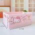 Hello Kitty Storage Box,Kawaii Desk Organizer for Girls,Cute Foldable Baskets Desk Box,Office Desk Bathroom Vanity Hello Kitty Room Decor,Gift for...