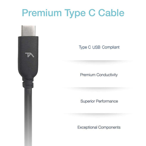 Tech Armor USB C to USB C Cable Charger - 6ft 60W Fast Charging Data Cable for Apple iPhone 15/15 Pro / 15 Pro Max, iPad Pro, MacBook Pro, Samsung...