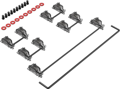 DUROCK Stabilizer V3, Screw in Stabilizers with 2u 6.25u 7u Wires, PCB Mount Keyboard Stabilizers for Mechanical Keyboards (V3 Smokey Black 80% Ki...