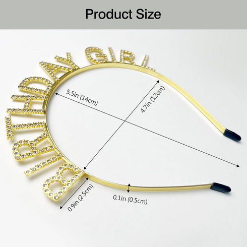 Celebratory Birthday Girl Tiara Headband for Ladies, Women, Girls, Moms, Daughters, Wives, Sisters, Aunts, Grandmothers, and Female Friends...