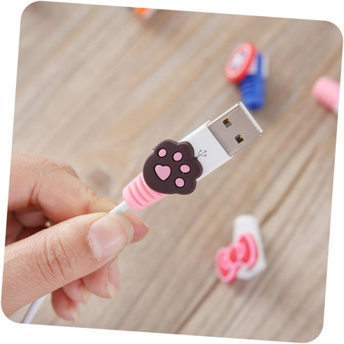 OSALADI 10 Pcs S Charger Cable Protector Cute Charger Cover Protector Mobile Cord Protector for Phone Charger Cable Ends Savers Bank Cable Saver M...