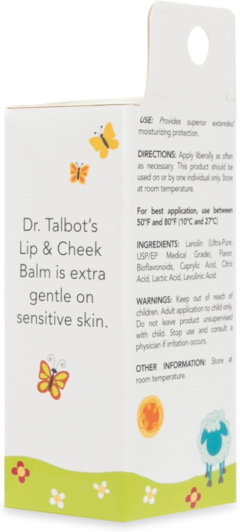 Dr. Talbot's Lanolin Lip & Cheek Balm for Baby, Naturally Inspired with Citroganix,Vanilla Milk Flavor, 2 Pack, 0.35 Ounce...