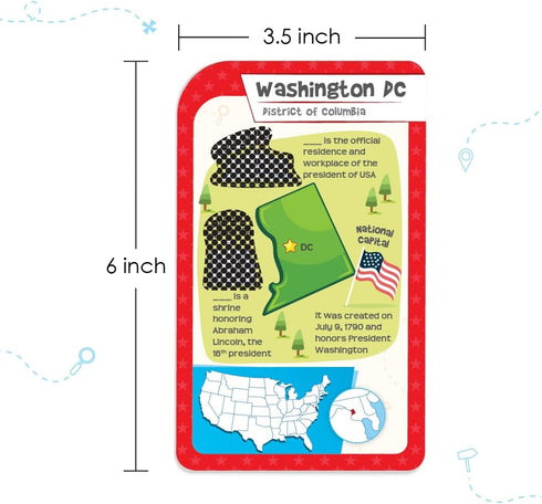 Imagimake Mapology USA Flash Cards | Learn United States Along with Flags and State Shapes | Ages 8-12 | Foam Jigsaw Puzzle, Fun Facts, Educationa...