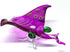 ZOOCRAFT Glass Stingray Figurine Purple Hand Blown Art Sealife Ornament Collectible Miniature Aquarium Coastal Decor...