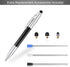 Glovion Multicolor Ballpoint Pen with Stylus Tip, 2 in 1 Ink Writing Pens Carbon Fiber Stylus Pen with 3 Replacement Stylus Tips Refills for Touch...
