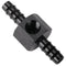 5/16 Hose Barb Inline Fuel Pressure Gauge T Fitting Adapter Union with 1/8 NPT Sensor Gage Port Aluminum Black...