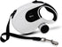 16ft Retractable Dog Leash with Poop Bags, Anti-Slip Handle, Strong Nylon Tape, Dog Walking Leash for Small Dogs up to 26lbs, 360° Tangle Free (Wh...