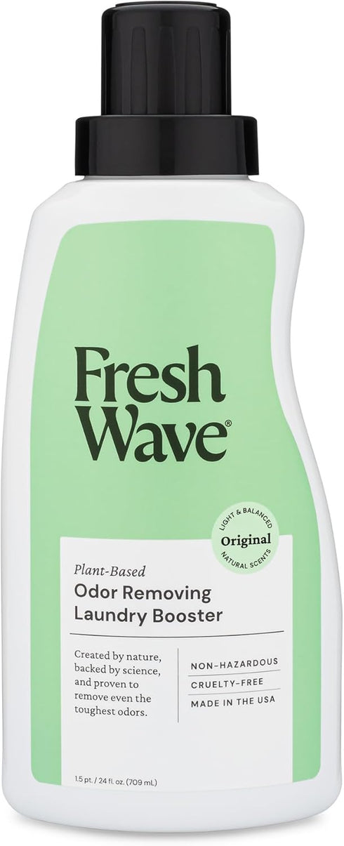 Fresh Wave Odor Removing Laundry Booster, 24 fl. Oz. | Laundry Scent Booster | Safer Odor Relief | Natural Plant-Based Odor Eliminator | Pet Beddi...