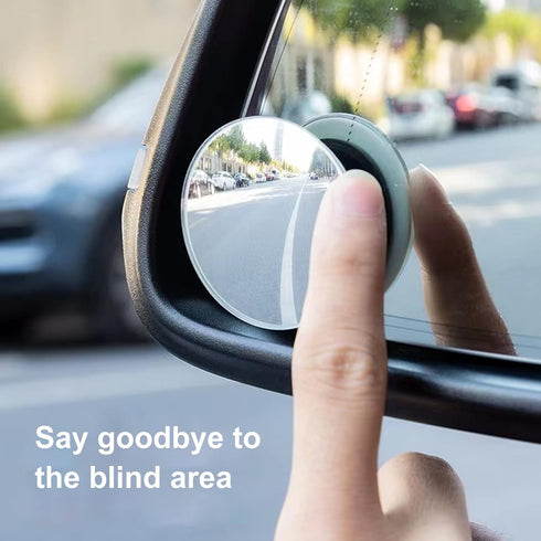 4 Pcs Blind Spot Car Mirror, 2" Round Wide Angle Adjustable Blind Spot Mirror, HD Glass Frameless Convex Rear View Mirror, Round Glass Blind Spot ...