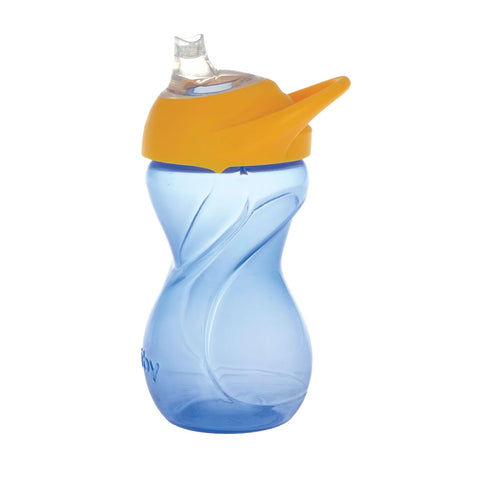 Nuby No-Spill Clik-it Soft Spout 10oz Cup Leak-Proof & Easy-Grip Design with Carabiner Attachment for On-The-Go Hydration, 2 pack, 6+M, Neutral Co...