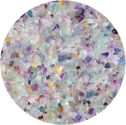Crystal Fluorite Vase Filler, 0.22lbs, Polished Healing Chips for Decoration, Fish Tank Gravel, Succulent Plants, Home Decor...