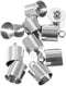 Craft County 10 Pieces 12mmX7mm and 13mmX8mm, Stainless Steel Silver Smooth Cord End Caps Finding DIY Supplies (13mm X 8mm)...