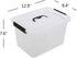 1-Pack Plastic Storage Box, Clear Latch Box with Handle and Lid, 10 L...