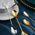 10 Pieces Stainless Steel Mini Coffee Espresso Spoon, Elk shaped spoon Flatware Dessert Teaspoons Small Soup Spoons, 5.5 inch Specialty Demitasse ...