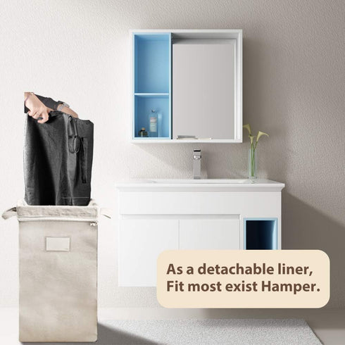 MCleanPin Washable Laundry Bags with Handles,140L Dirty Clothes Storage Bag for College Dorm or Travel, Laundry Liner Fit Most Laundry Hamper or B...