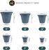 The HC Companies 7 Inch Sedona Round Self Watering Planter - Small Decorative Lightweight Plastic Plant Pot for Indoor Outdoor Plants Flowers Herb...