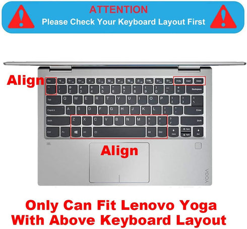 Keyboard Cover for Lenovo Yoga 6 13ARE05 13ALC6, Yoga C940 C740 14", Yoga C930 930 920 13.9", Lenovo Flex 14 14", Yoga 720 720S 730 13.3", Yoga 73...