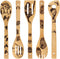 Star War Burned Wooden Spoons Utensil Set Gift Idea Cooking Serving Utensils Natural Bamboo Kitchen House Warming Presents Slotted Spoon 5 Piece...
