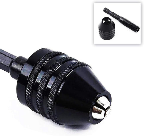 Mini Drill Chuck Adapeter 2 PCS Keyless Quick Change Mini Drill Chuck Converter 1/4” Hex Shank for Micro Drill Bit Chuck Conversion Tool, Keyless ...