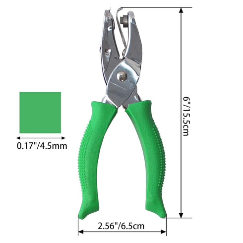 1/6 Inch Square Hole Punch for Handmade DIY Craft Paper, Perfect for Home, Office, Back to School Supplies...