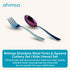 Ahimsa Stainless Steel Forks & Spoons | Cutlery Set | Kids Utensil Set | 100% BPA Free & Dishwasher Safe (Iridescent Blue)...