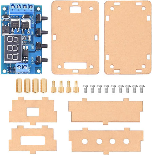 Timer Delay Relay DC 5V 12V 24V On Off Timer Module Trigger Cycle Dual MOS Delay Control Board with Digital Tube Display and Protective Shell for ...