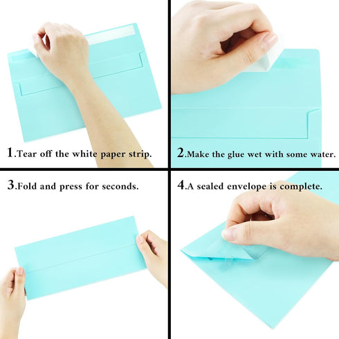50 Pcs #10 Business Envelopes, Self Seal Standard Envelopes, Windowless Business Mailing Envelopes for Office, Checks, Letters, Invoices, Statemen...
