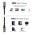 AGVEE 2 Pack 6ft USB-C OTG to Micro USB Cable, Braided Charger Data Sync Cord Charging Wire Adapter for Samsung Galaxy S7 S6, J7, J3, LG, PS4, Kin...