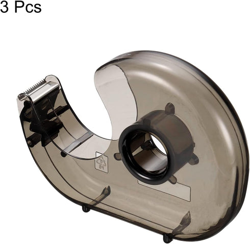 PATIKIL Tape Dispenser, 3 Pack Plastic Refillable Double-Side Handheld Tapes Cutter Holder for Home Office, Black...