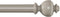 Bedford Home 1-Inch Curtain Rod- Decorative Modern Urn Finials & Hardware- For Home Decor in Bedroom, Living Room & Kitchen, 48-84-Inch (Gray)...