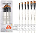 Brush Set, 4 Packs of 24 Nylon Brushes, Suitable for Professional Sets of Multi-Purpose Oil Painting Watercolor Artists, Miniature Details and Roc...
