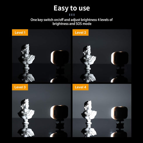 Vlogging Light PICTRON VL28 LED Light for iPhone Mini LED Camera Light Rechargeable 5600K 95+ Long-Lasting Fill Light for Gopro Hero 9 8 7 6 5 DJI...