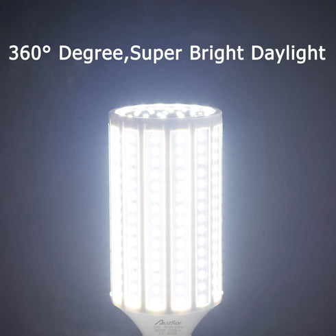 55W LED Corn Light Bulb (E39 Large Mogul Base) 5500Lm 6000K Cool White Daylight, for Metal Halide HID HPS Replacement Garage Parking Lot High Bay ...