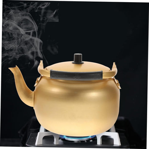 Vintage Aluminum Kettle Coffee Pot Boiler Aluminum Teakettle Whistling Tea Kettle Heat Water Tea Pot Aluminum Tea Pot Tea Kettle Stovetop Teapot T...