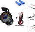 iMESTOU Quick Charge 3.0 Car Charger, Waterproof 36W Dual USB QC3.0 Fast Charging Socket Power Outlet with Voltmeter & Switch & 10A Fuse Built-in ...