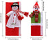 Aytai 4pcs Christmas Fridge Handle Covers Snowman Refrigerator Door Handle Cover Kitchen Appliance for Christmas Decorations