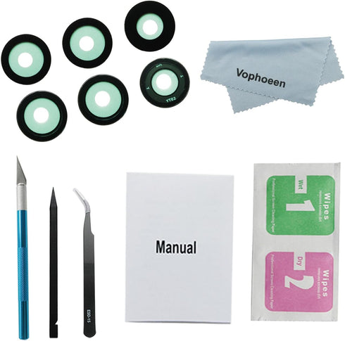 3PCS OEM Original Back Rear Camera Glass Lens Replacement for Samsung Galaxy Z Fold 5 with Preinstalled Adhesive and Phone Repair Toolkit Set + In...