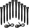 20pcs Silicone Cable Ties Reusable Zip Ties Black Elastic Cord Organizer Wire Management Ties Straps Bundling and Fastening Cable for Home Office ...