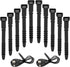 20pcs Silicone Cable Ties Reusable Zip Ties Black Elastic Cord Organizer Wire Management Ties Straps Bundling and Fastening Cable for Home Office ...