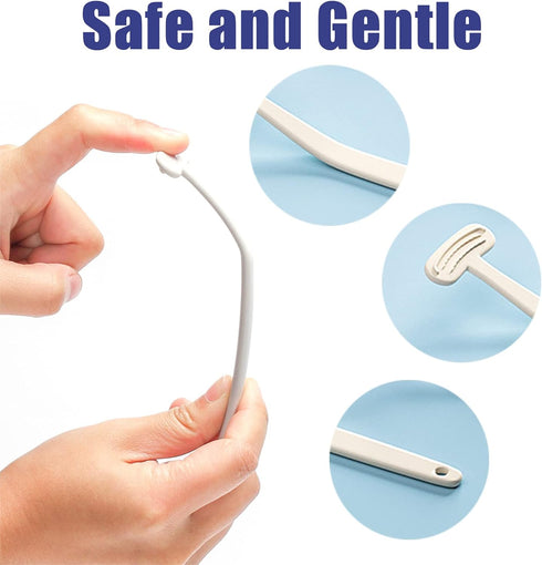 6 Pack Tongue Scraper, Plastic Tongue Cleaner Brush for Adults Tongue Scrubber for Better Breath Dental Oral Care Supplies (6 Pcs Tongue Scraper)...