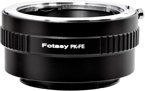Fotasy PK Lens to E Mount Adapter, K Mount E Adapter, PK Lense to E, Compatible with K-Mount Lens Sony a7 a7R a7s II III IV a9 a7c Alpha 1 a6600 a...