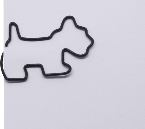 100 Count Scottish Terrier/Schnauzer Shaped Paper Clips Great for Paper Clip Collectors or Office Gift - Comes in Round Tin with Lid and Gift Box ...